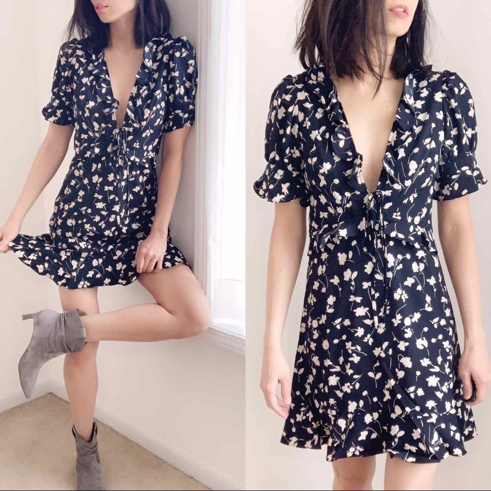 Boho Floral Ruffles Mini Dress - Picture 11 of 11